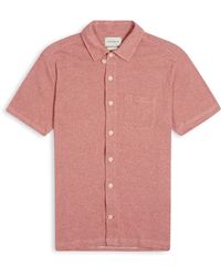 Oliver Spencer Hawaiian Jersey Short Sleeve Shirt Yale - Pink