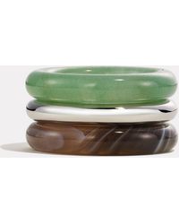 BY PARIAH - Stone Trilogy Stack Botswana Agate & Aventurine - Lyst