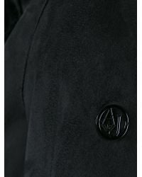 Armani Jeans Faux Shearling Coat - Black