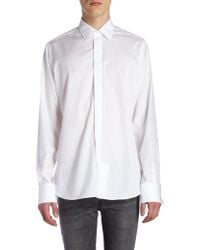 Saint Laurent Tonal Pinstripe Shirt - Lyst