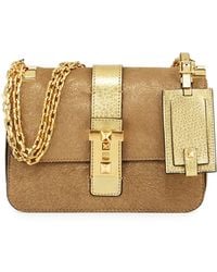 chloe elsie shoulder bag medium - Chlo Gabrielle Metallic Clutch Bag in Gold (PALE GOLD) | Lyst