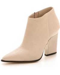 By Malene Birger Uffio Pointed Toe Booties - Light Beige - Natural