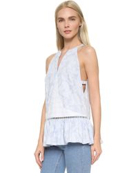 Thakoon Open Side Tank - Blue