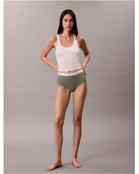 Calvin Klein - Cotton Stretch Rib High Rise Brief - Lyst