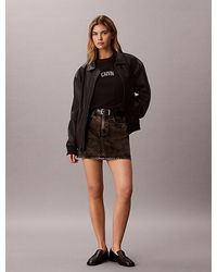 Calvin Klein - Jeans Cropped Varsity Logo T-Shirt - Lyst