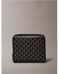 Calvin Klein - Rfid Square Zip Around Logo Wallet - Lyst