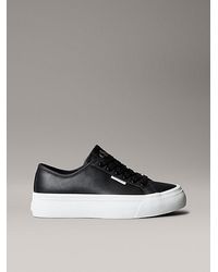 Calvin Klein - Jeans Leather Comfort Platform Trainers - Lyst