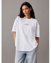 Calvin Klein - Boyfriend T-shirt Met Monogram - Lyst