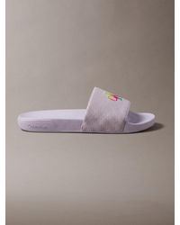 Calvin Klein - Canvas Contoured Logo Sliders - Lyst