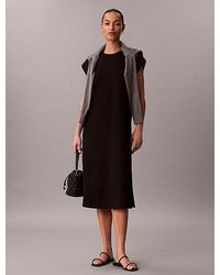 Calvin Klein - Jeans Relaxed Cotton Jersey Midi Dress - Lyst