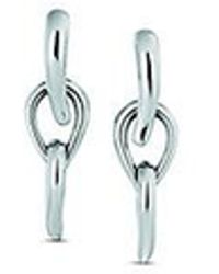 Calvin Klein - Jeans Sculptured Drops Chain Link Earrings - Lyst