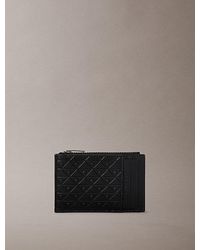 Calvin Klein - Allover Emblem Logo Card Holder - Lyst
