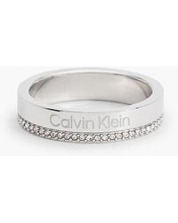 Calvin Klein Ring - Minimal Linear - Weiß