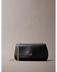 Calvin Klein - Kleine Schoudertas Met Ketting En Monogramlogo-Hardware - Lyst