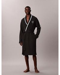 Calvin Klein - Brushed Waffle Robe - Lyst