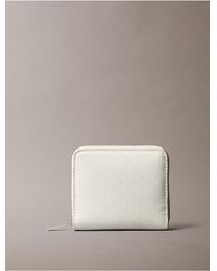 Calvin Klein - Allover Monogram Square Zip Wallet - Lyst