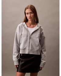 Calvin Klein - Sweat À Capuche Zippé Avec Monogramme - Lyst