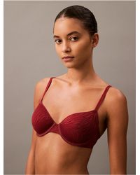 Calvin Klein - Sheer Marquisette Lace Lightly Lined Demi Bra - Lyst