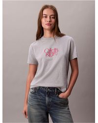 Calvin Klein - Calvin Klein Script Logo Graphic Slim T-Shirt - Lyst