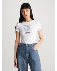 Calvin Klein - Slim Cotton Logo T-shirt - Lyst
