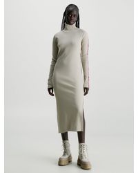 Calvin Klein - Slim Ribbed Maxi Dress - Lyst