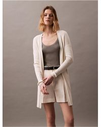 Calvin Klein - Calvin Klein Smooth Cotton Rib Sweater Duster - Lyst