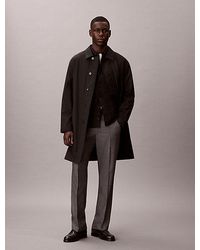 Calvin Klein - Tech Wool Blend Car Coat - Lyst
