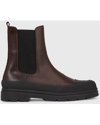 Calvin Klein - Leather Chelsea Boots - Lyst
