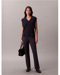 Calvin Klein - Ponte Slim Flared Pants - Lyst