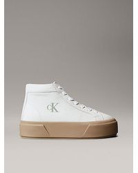 Calvin Klein - Warme High Top Sneakers Mit Plateausohle Aus Leder - Lyst