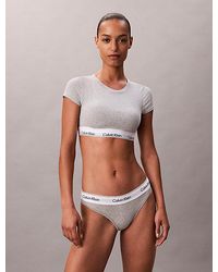 Calvin Klein - T-Shirt Bralette Icon Cotton Modal - Lyst