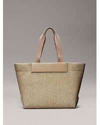 Calvin Klein - Großer Shopper Aus Bast - Lyst