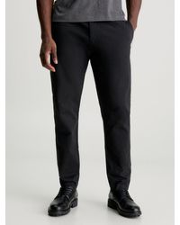 Calvin Klein - Cotton Twill Tapered Joggers - Lyst