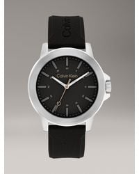 Calvin Klein - Bold Dial Silicone Strap Watch - Lyst