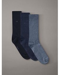 Calvin Klein - 3 Pack Soft Cotton Stretch Crew Socks - Lyst
