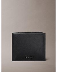 Calvin Klein - Saffiano Leren Bifold Portemonnee Met Muntvakje - Lyst