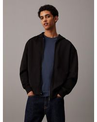 Calvin Klein - Relaxed Zip Up Hoodie - Lyst