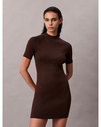 Calvin Klein - Sculpted Knit Mini Dress - Lyst