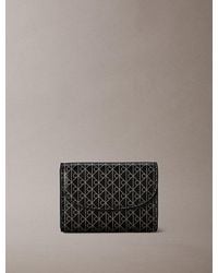 Calvin Klein - Allover Emblem Logo Coin Wallet - Lyst