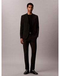 Calvin Klein - Slim Wool Stretch Trousers - Lyst