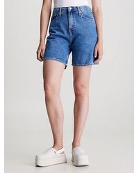 Calvin Klein - Mom-Shorts aus Denim - Lyst