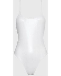 Calvin Klein - Badeanzug mit tiefem Rückenausschnitt - CK Festive - Lyst