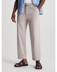 Calvin Klein - Relaxed Cropped Coolmax Trousers - Lyst