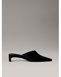 Calvin Klein - Mules Aus Leder Mit Pfennigabsatz - Lyst