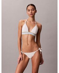 Calvin Klein - Halter Triangle Bikini Top Ck Icon - Lyst