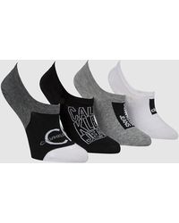 Calvin Klein 4er-Pack No-Show-Socken mit Logo Geschenkset - Mehrfarbig