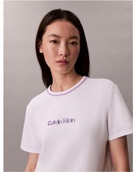 Calvin Klein - Calvin Klein Embroidered Logo Graphic Slim T-Shirt - Lyst