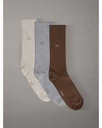 Calvin Klein - 3 Pack Soft Cotton Stretch Crew Socks - Lyst
