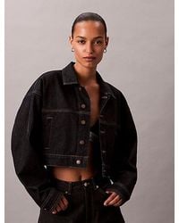 Calvin Klein - Jeans Cropped Denim Jacket - Lyst