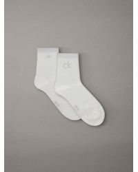 Calvin Klein - 2 Pack Soft Cotton Metallic Ankle Socks - Lyst
